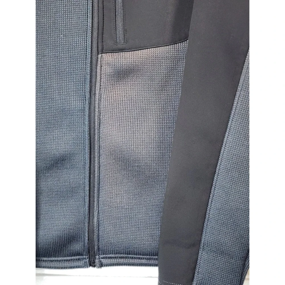 SwissTech‎ Men Jacket L Greystone Full Zip Fleece Knit Hybrid Outdoor Techwear